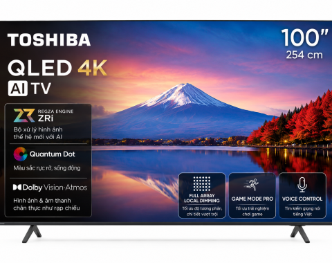 Smart Tivi QLED Toshiba AI 4K 100 inch 100Z570RP