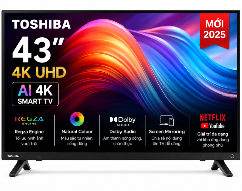 Smart Tivi Toshiba AI 4K 43 inch 43C350RP