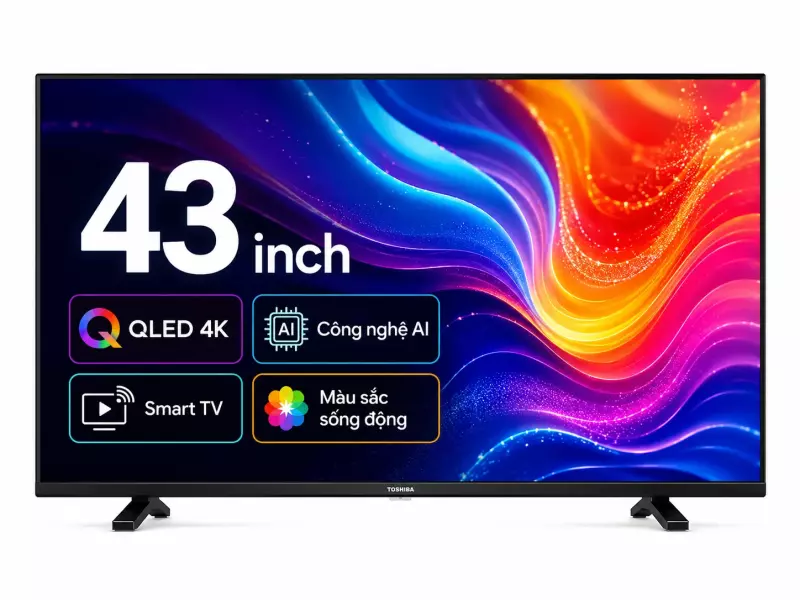 Smart Tivi QLED Toshiba AI 4K 43 inch 43M450RP
