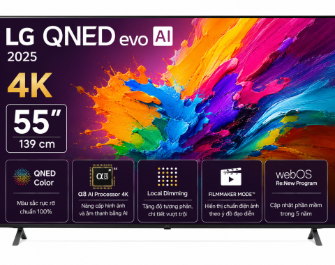Smart Tivi QNED evo LG AI 4K 55 inch 55QNED86ASA