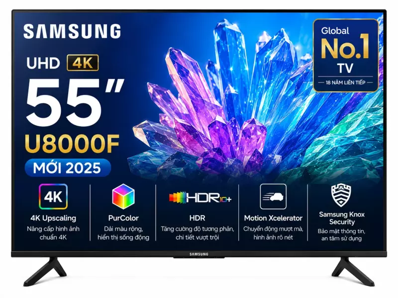 Smart Tivi Samsung UHD 4K 55 inch 2025 (55U8000F)