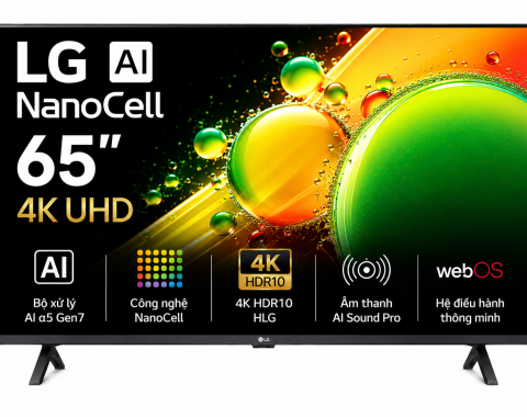 Smart Tivi NanoCell LG AI 4K 65 inch 65NANO80ASA