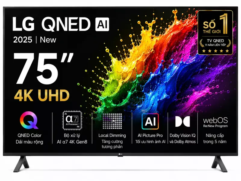 Smart Tivi QNED LG AI 4K 75 inch 75QNED81ASA