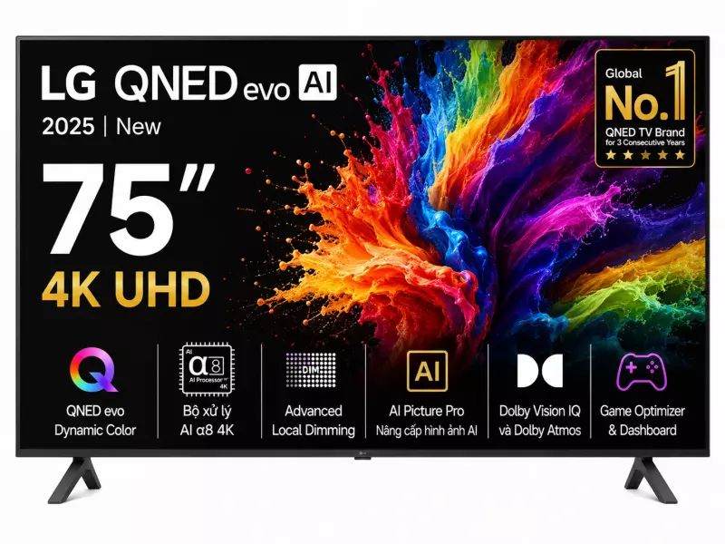 Smart Tivi QNED evo LG AI 4K 75 inch 75QNED92ASA
