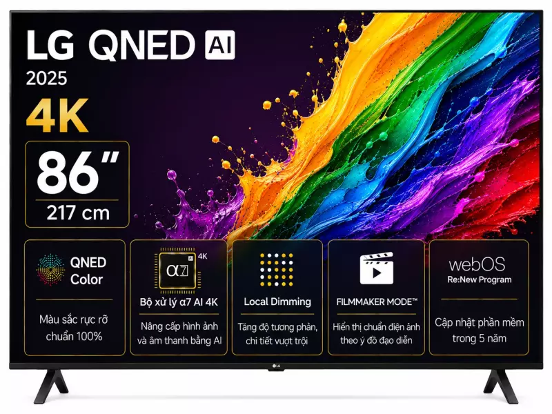 Smart Tivi QNED LG AI 4K 86 inch 86QNED82ASA