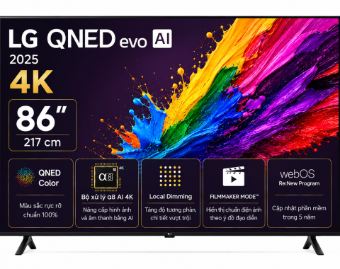 Smart Tivi QNED evo LG AI 4K 86 inch 86QNED86ASA