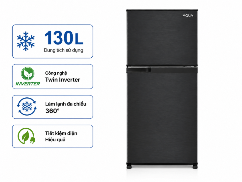 Tủ lạnh Aqua 130 lít AQR-T160FA(BS)