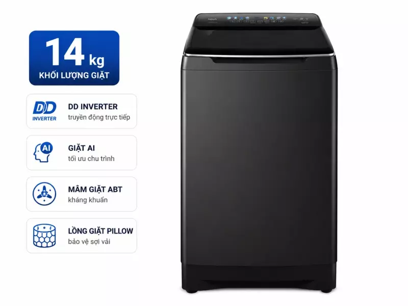 Máy giặt Aqua Inverter 14 kg AWM14-B2158L(B)