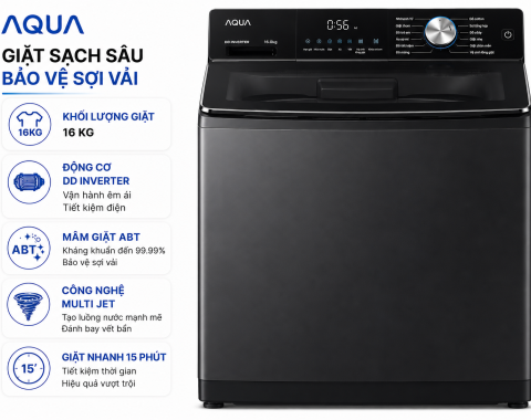 Máy giặt Aqua Inverter 16 kg AWM16-B2158L(B)