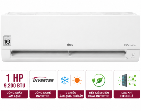 Máy lạnh 2 chiều LG Inverter 1 HP B10END1