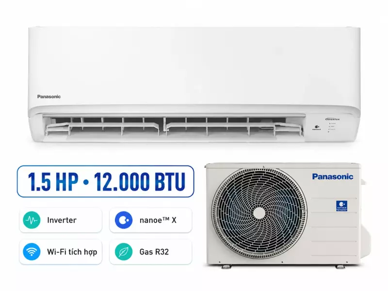 Máy lạnh Panasonic 1.5HP Inverter CU/CS-RU12CKH-8D