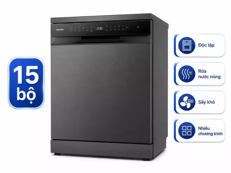 Máy rửa chén độc lập Toshiba DW-15F7(G)-VN