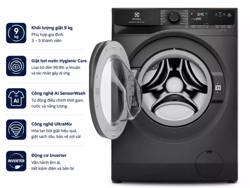 Máy giặt Electrolux UltimateCare 500 Inverter 9 kg EWF9023P5SC