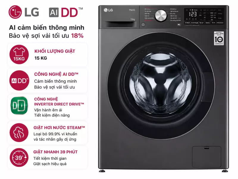 Máy giặt LG AI DD Inverter 15 kg F2515SNTG