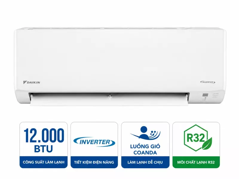 Điều hòa Daikin 1 chiều 12.000BTU inverter FTKF35ZVMV