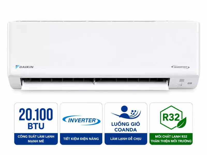 Điều hòa Daikin 1 chiều 20100BTU inverter FTKF60ZVMV