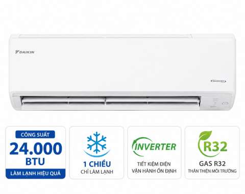 Điều hòa Daikin 1 chiều 24.000BTU inverter FTKF71ZVMV