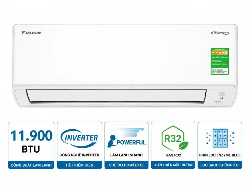 Điều hòa Daikin Inverter 11900 BTU FTKZ35VVMV
