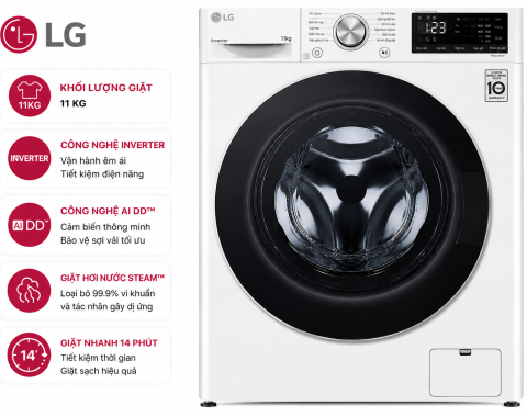 Máy giặt LG Inverter 11 kg FV1411S4WA