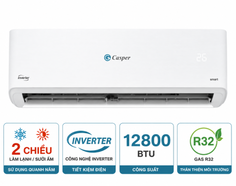 Điều hòa Casper hai chiều Inverter 12800 BTU GH-12IS33