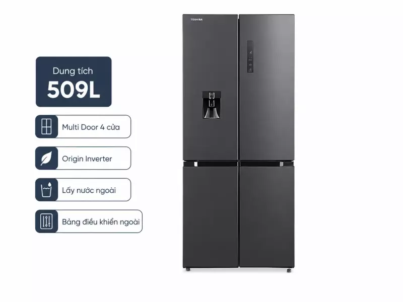 Tủ lạnh Toshiba Inverter 509 lít GR-RF605WI-PMV(06)-MG