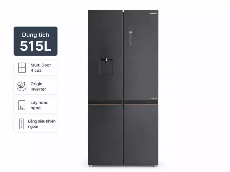 Tủ lạnh Toshiba Inverter 515 lít Multi Door GR-RF675WI-PMV(06)-MG