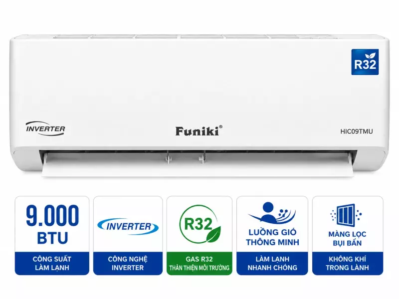 Điều hòa Funiki inverter 9000 BTU 1 chiều HIC09TMU