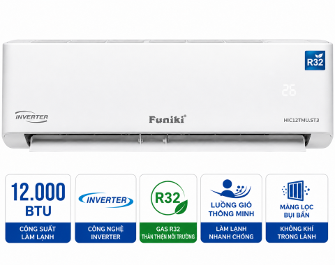 Điều hòa Funiki Inverter 12000 BTU HIC12TMU.ST3