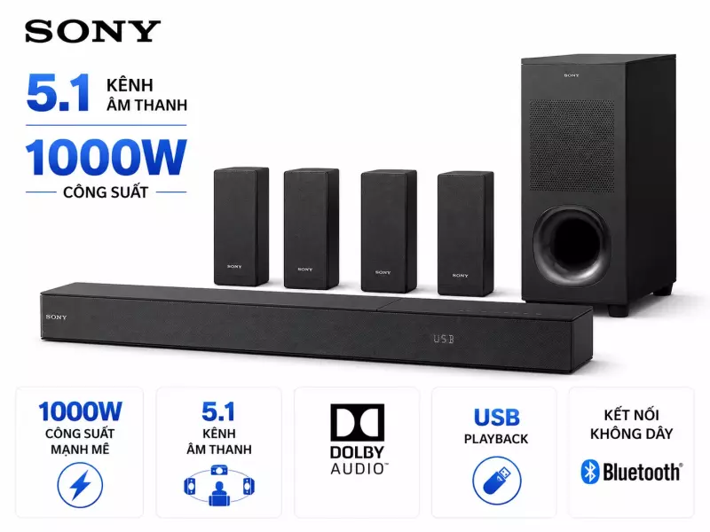 Bộ loa Sony 5.1 HT-S700RF 1000W