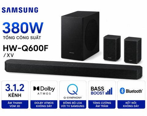 Bộ loa thanh Samsung HW-Q600F/XV 380W