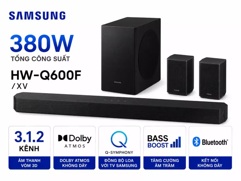 Bộ loa thanh Samsung HW-Q600F/XV 380W