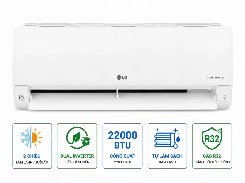 Điều hòa 2 chiều LG Inverter 22000 BTU IDH24M1