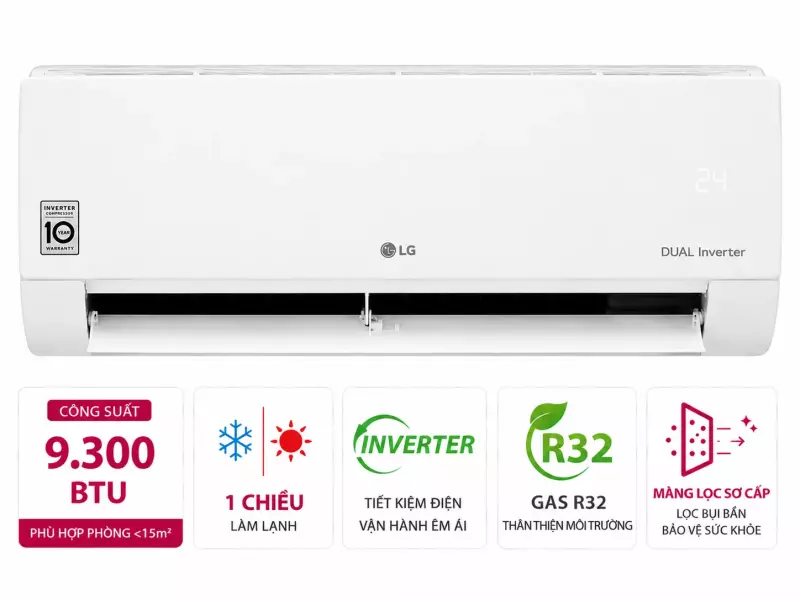 Điều hòa LG Inverter 9300 BTU IEC09M1