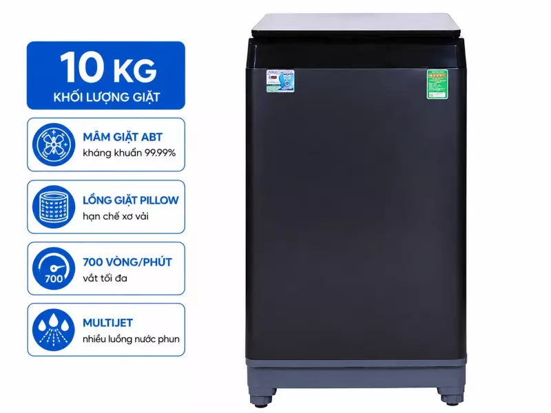 Máy giặt Aqua 10 KG AQW-F100GT.BK