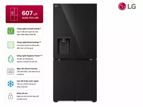 Tủ lạnh LG Inverter 607 lít Multi Door LFD61BLGA