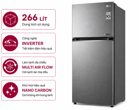 Tủ lạnh LG Inverter 266 lít LTB26SVM