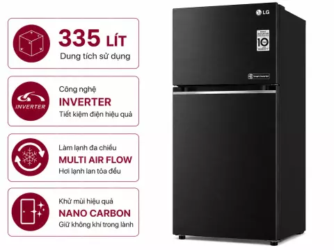 Tủ lạnh LG Inverter 335 lít LTB33BLG