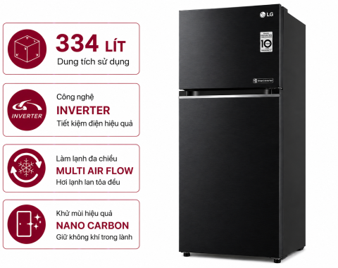 Tủ lạnh LG Inverter 334 lít LTD33BLM
