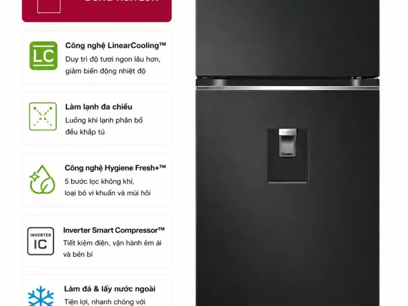 Tủ lạnh LG Inverter 374 lít LTD37BLM