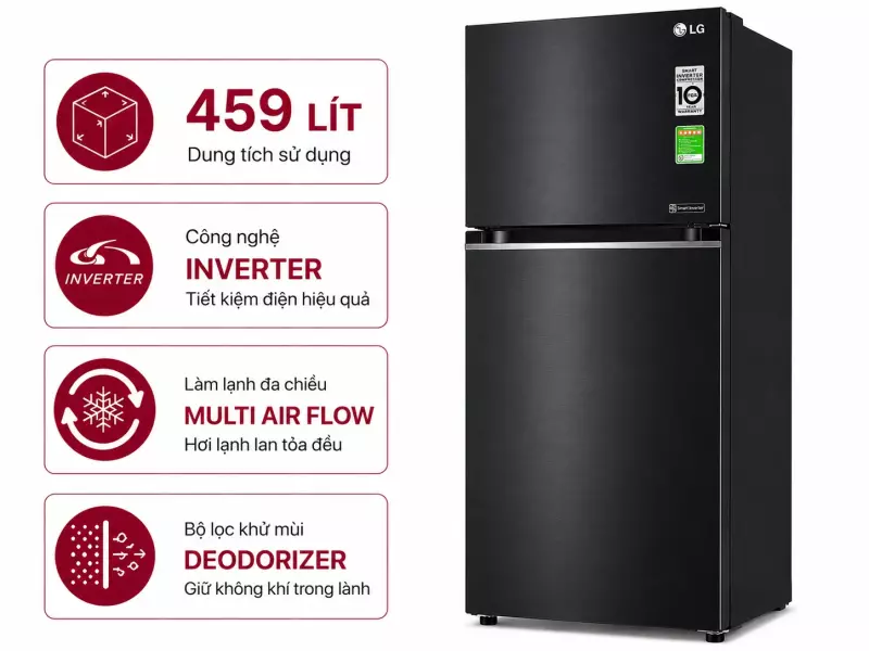 Tủ lạnh LG Inverter 459 lít LTD46BLMA