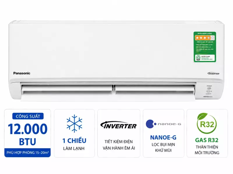 Điều hòa Panasonic 1 chiều 12000BTU N12AKH-8
