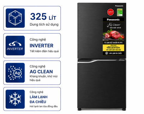 Tủ lạnh Panasonic Inverter 325 lít NR-BC361VGMV
