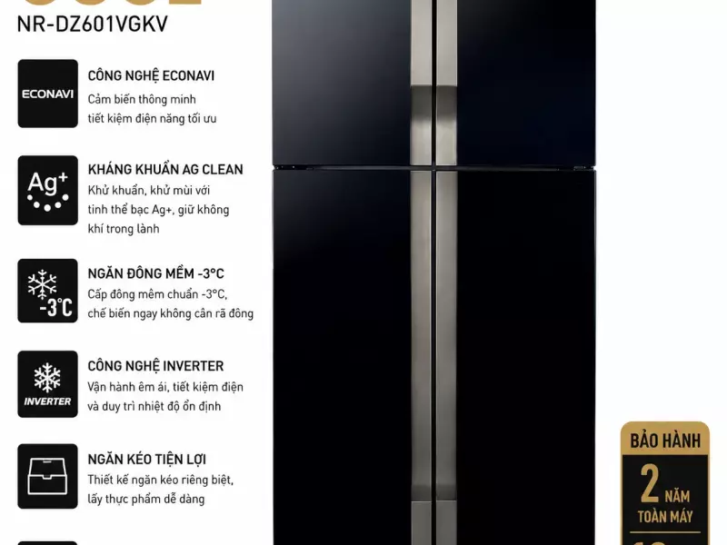 Tủ lạnh Panasonic Inverter 550 lít NR-DZ601VGKV