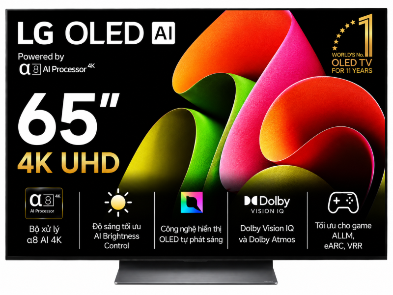 Smart Tivi OLED LG AI 4K 65 inch OLED65B5PSA