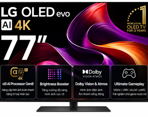 Smart Tivi OLED evo LG AI 4K 77 inch OLED77C5PSA