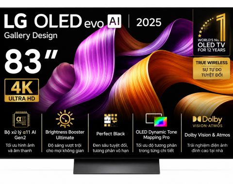 Smart Tivi True Wireless OLED evo LG AI 4K 83 inch OLED83M5PSA
