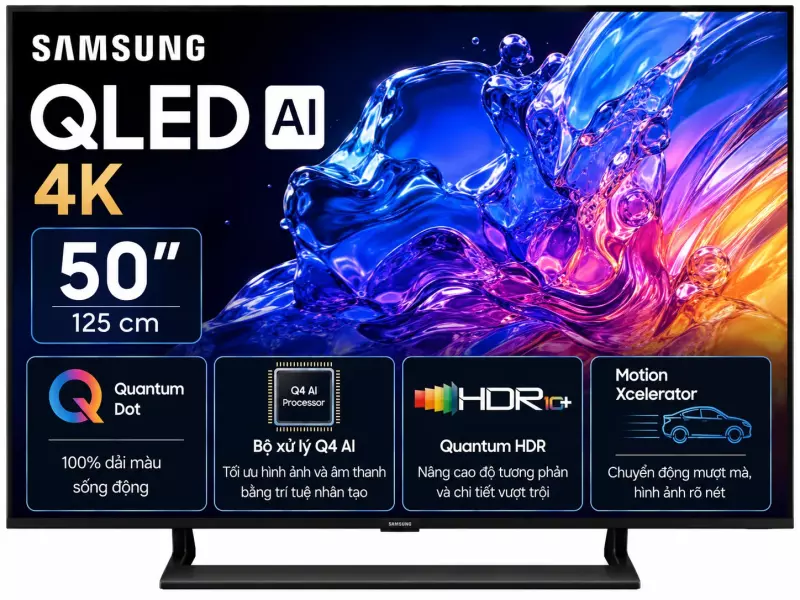 Smart Tivi QLED Samsung AI 4K 50 inch QA50Q7FA