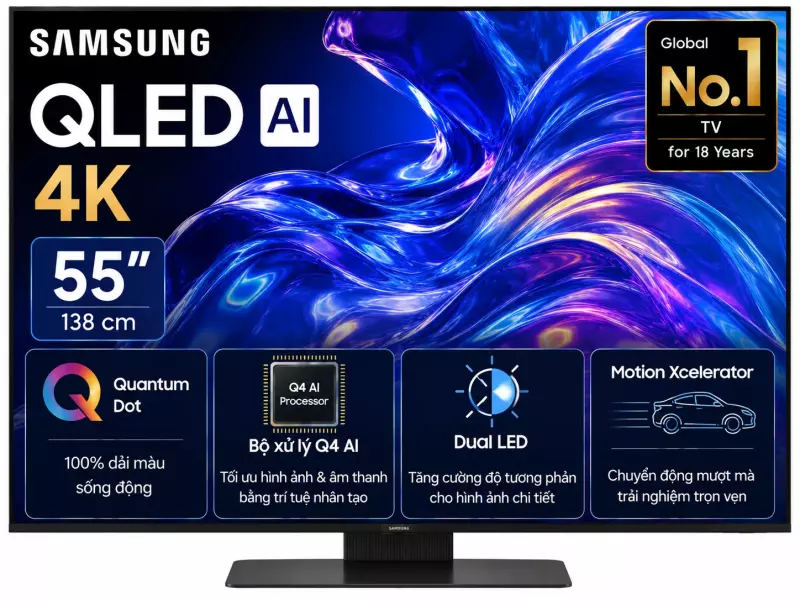 Smart Tivi QLED Samsung AI 4K 55 inch QA55Q8F5