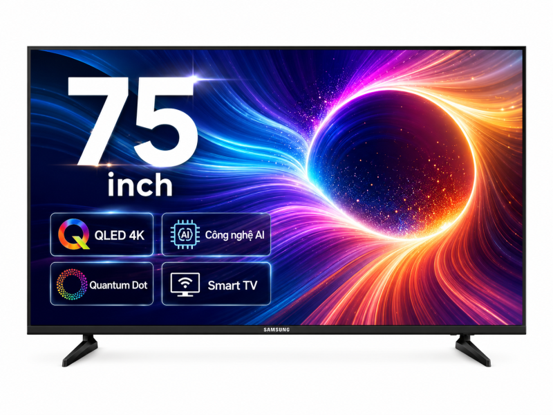 Smart Tivi QLED Samsung AI 4K 75 inch QA75Q7FA