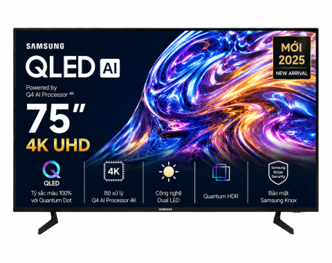 Smart Tivi QLED Samsung AI 4K 75 inch QA75Q8F5